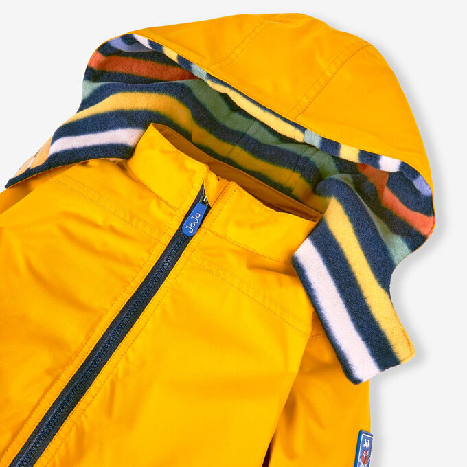 英國 JoJo Maman BeBe 四合一多功能防水保暖連帽外套_黃色綵帶_JJL1649