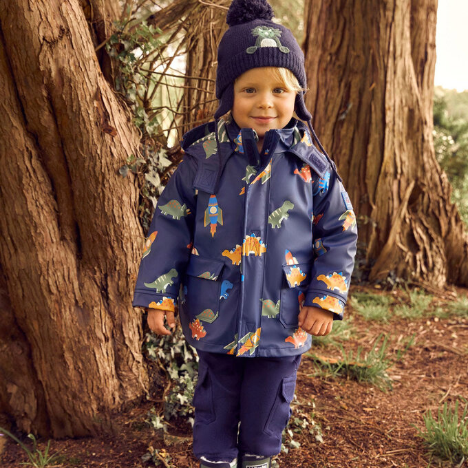 英國 JoJo Maman BeBe 三合一多功能防水保暖外套_恐龍火箭_JJL1652