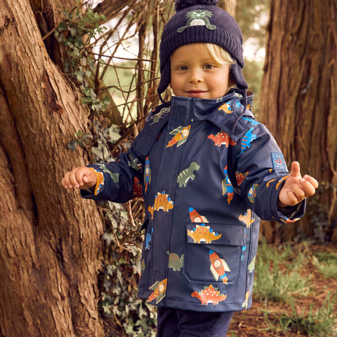 英國 JoJo Maman BeBe 三合一多功能防水保暖外套_恐龍火箭_JJL1652