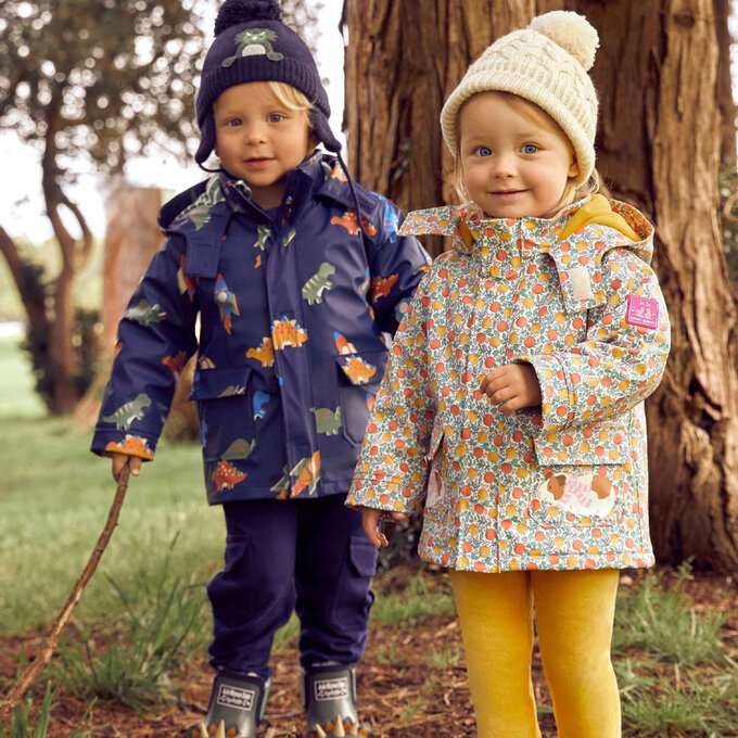 英國 JoJo Maman BeBe 三合一多功能防水保暖外套_恐龍火箭_JJL1652