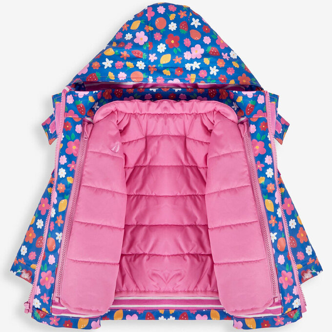 英國 JoJo Maman BeBe 三合一多功能防水保暖外套_草莓花圃_JJL1719