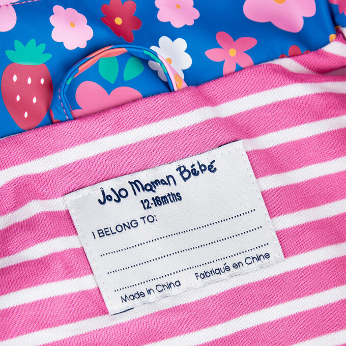 英國 JoJo Maman BeBe 三合一多功能防水保暖外套_草莓花圃_JJL1719