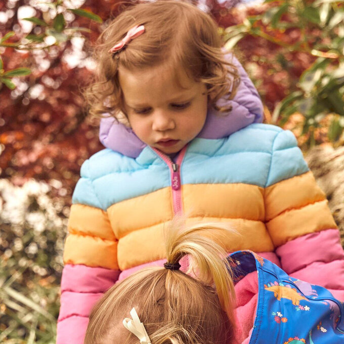 英國 JoJo Maman BeBe 幼/兒童鋪棉蓬鬆保暖羊羔絨外套_彩虹萌鼠_JJL1685