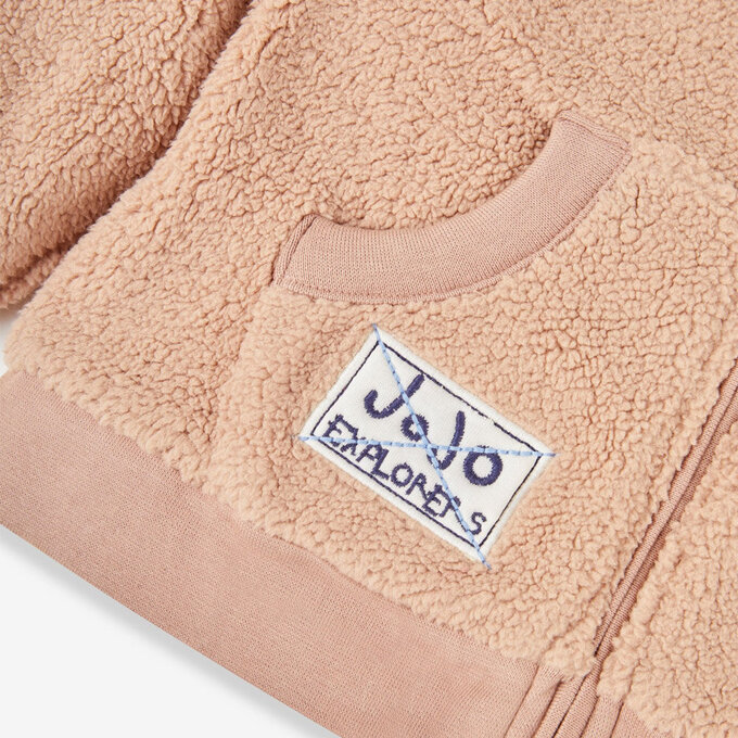 英國 JoJo Maman BeBe 幼/兒童100%純棉連帽保暖刷毛外套_熊寶貝_JJL1211