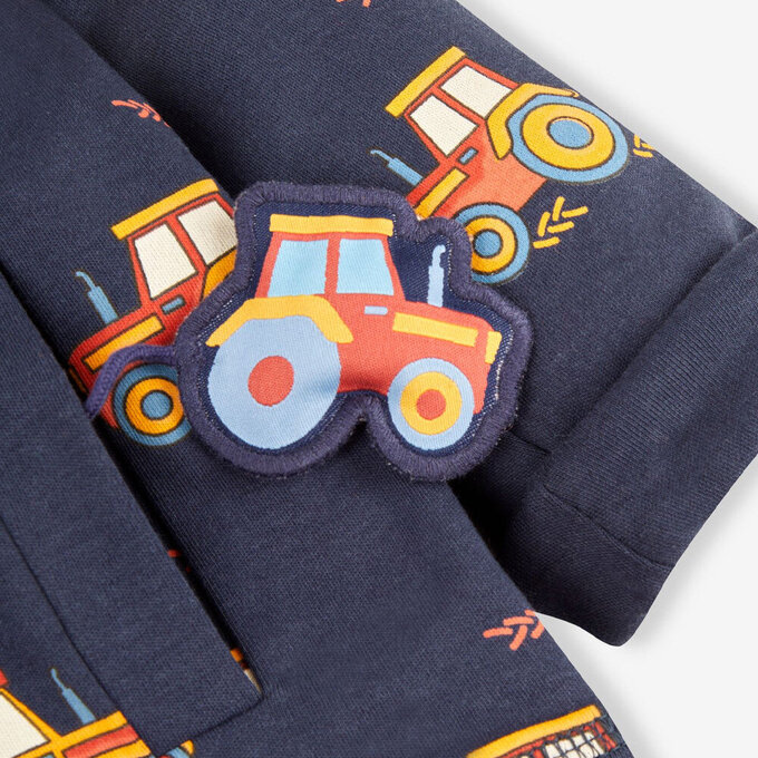 英國 JoJo Maman BeBe 幼/兒童雙面穿100%純棉保暖連帽外套_吉普車_JJL1198