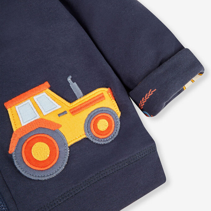 英國 JoJo Maman BeBe 幼/兒童雙面穿100%純棉保暖連帽外套_吉普車_JJL1198