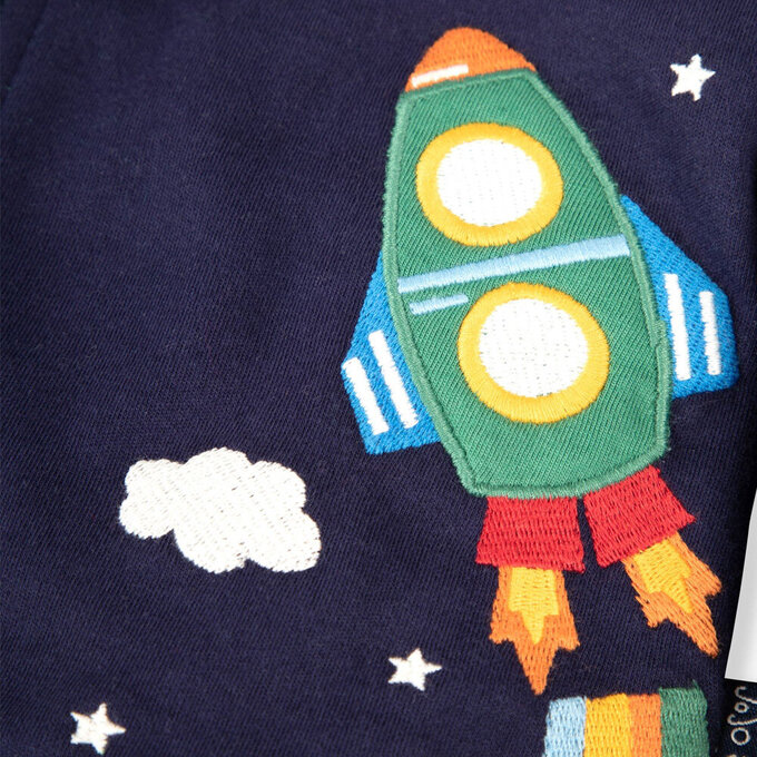 英國 JoJo Maman BeBe 幼/兒童雙面穿100%純棉保暖連帽外套_遨遊太空_JJL1207