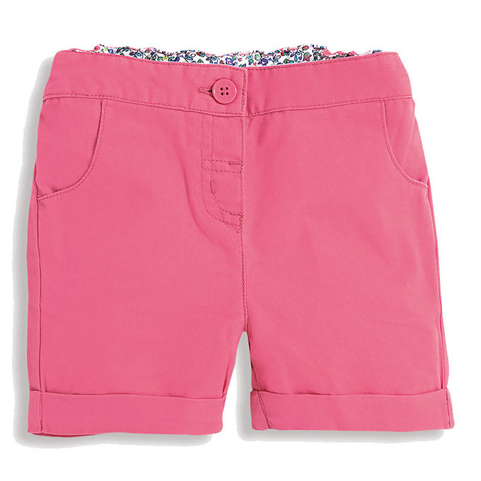 英國 JoJo Maman BeBe 超優質嬰幼兒/兒童100% 純棉短褲_桃紅_JJD8234O