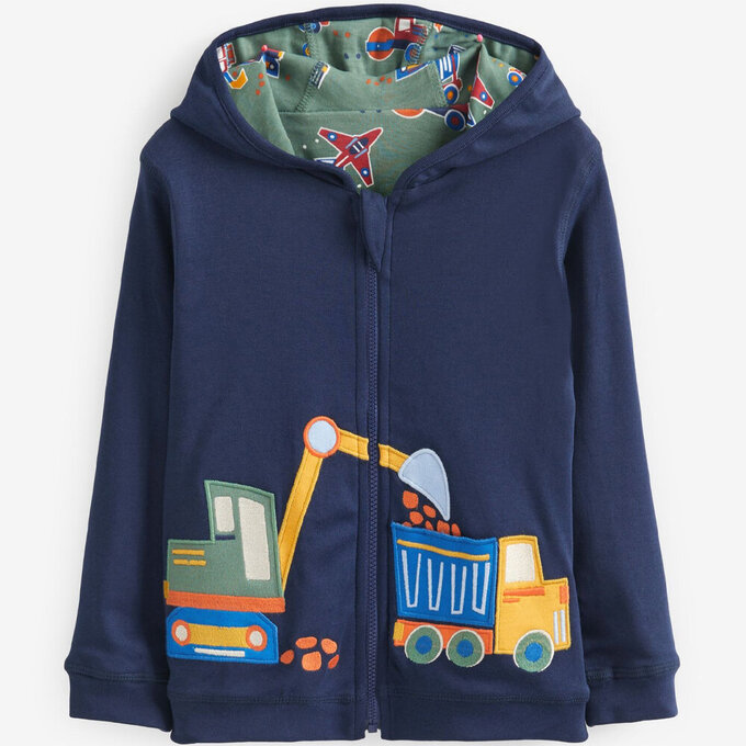 英國 JoJo Maman BeBe 幼/兒童雙面穿100%純棉保暖連帽外套_施工現場_JJL1210