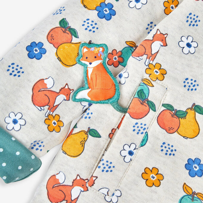 英國 JoJo Maman BeBe 幼/兒童雙面穿100%純棉保暖連帽外套_收穫祭_JJL1537