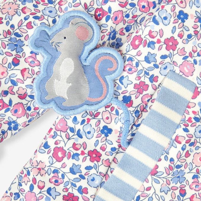 英國 JoJo Maman BeBe 幼/兒童雙面穿100%純棉保暖連帽外套_紫羅蘭鼠_JJL1576