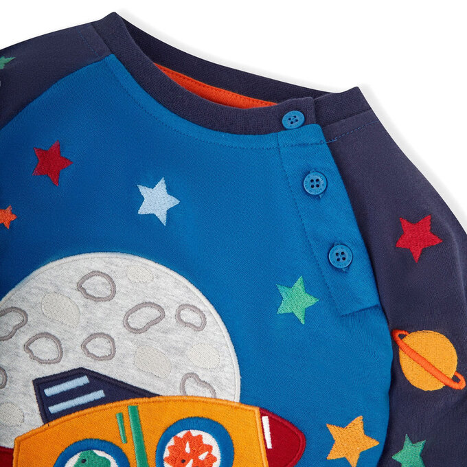 英國 JoJo Maman BeBe 幼/兒童超優質100%純棉長袖上衣_登入月球_JJL1433