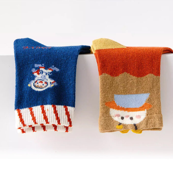 【腳ㄚ子】幼/兒童棉質中筒襪_太空人_ilbB006