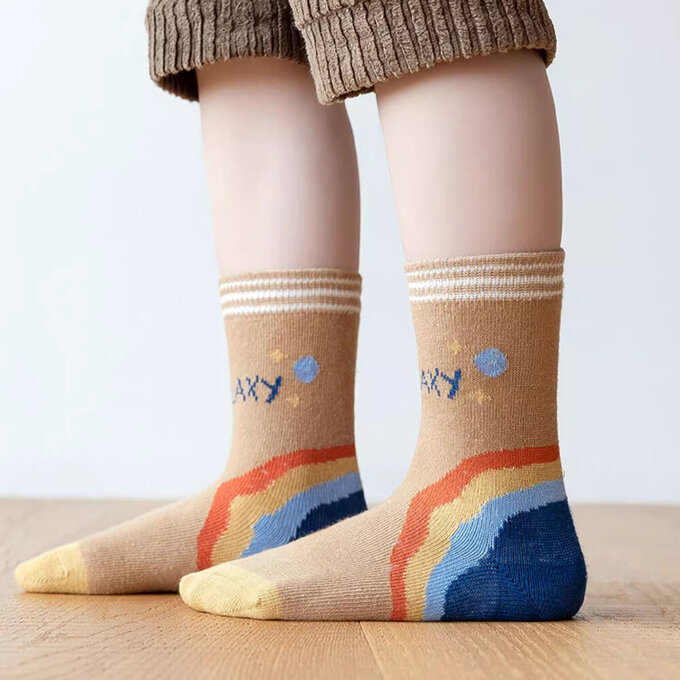 【腳ㄚ子】幼/兒童棉質中筒襪_太空人_ilbB006