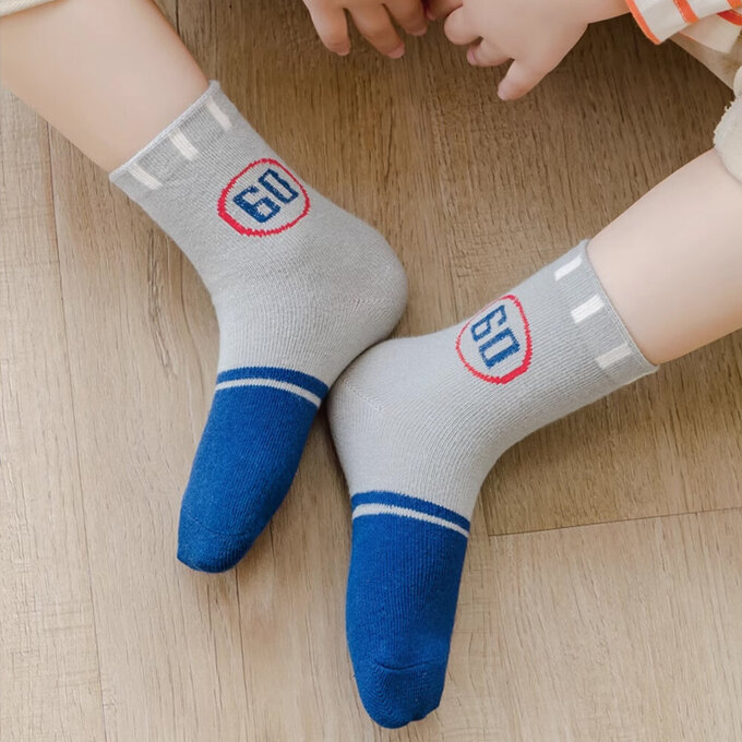 【腳ㄚ子】幼/兒童棉質中筒襪_汽車世界_ilbB007