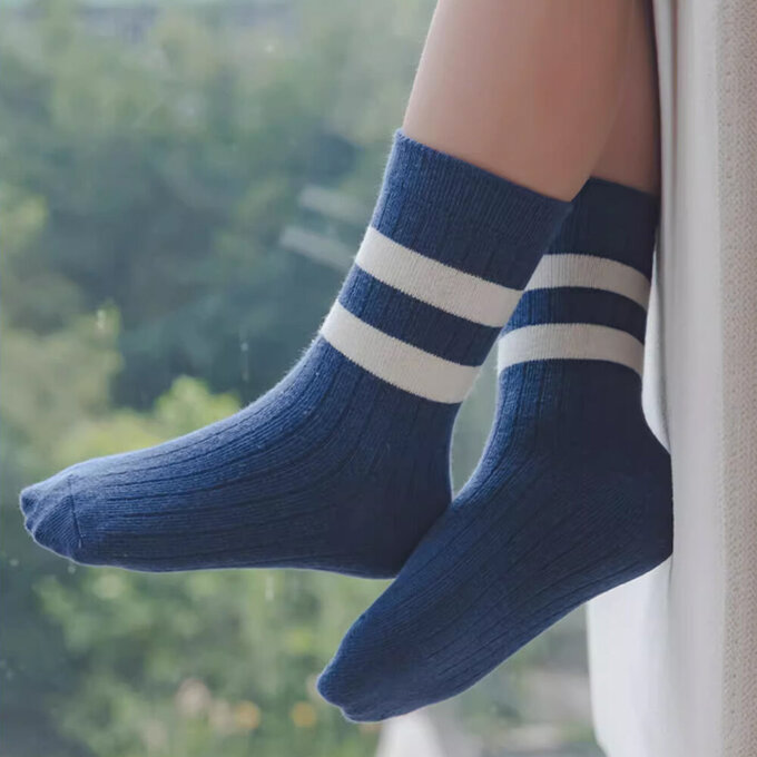 【腳ㄚ子】幼/兒童棉質中筒襪_小警車_ilbB008