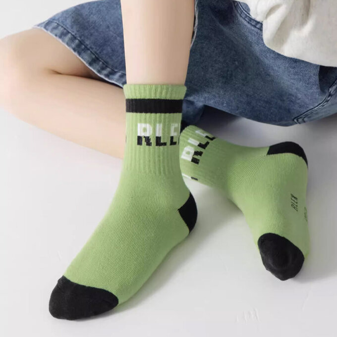 【腳ㄚ子】幼/兒童棉質中筒襪_快樂熊_ilbB013