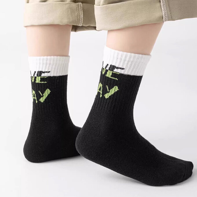 【腳ㄚ子】幼/兒童棉質中筒襪_快樂熊_ilbB013