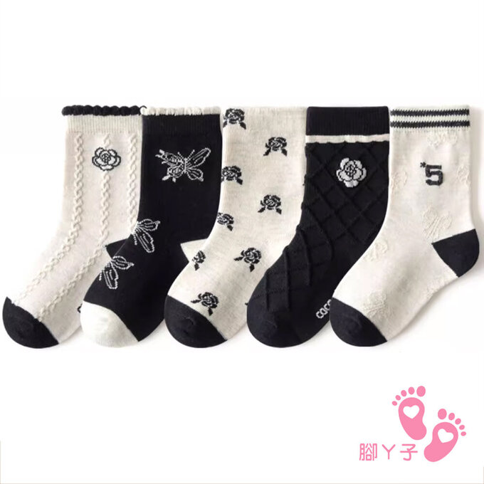 【腳ㄚ子】幼/兒童棉質中筒襪_高貴公主_ilbG009