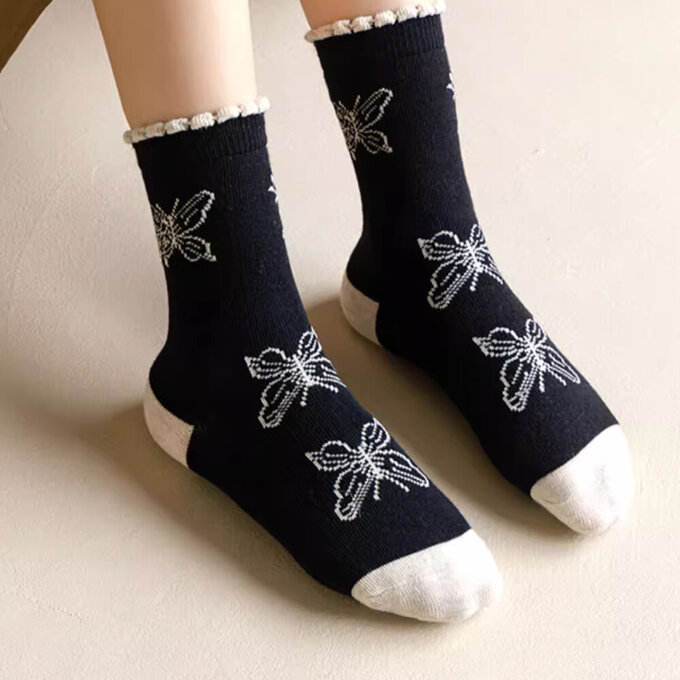 【腳ㄚ子】幼/兒童棉質中筒襪_高貴公主_ilbG009