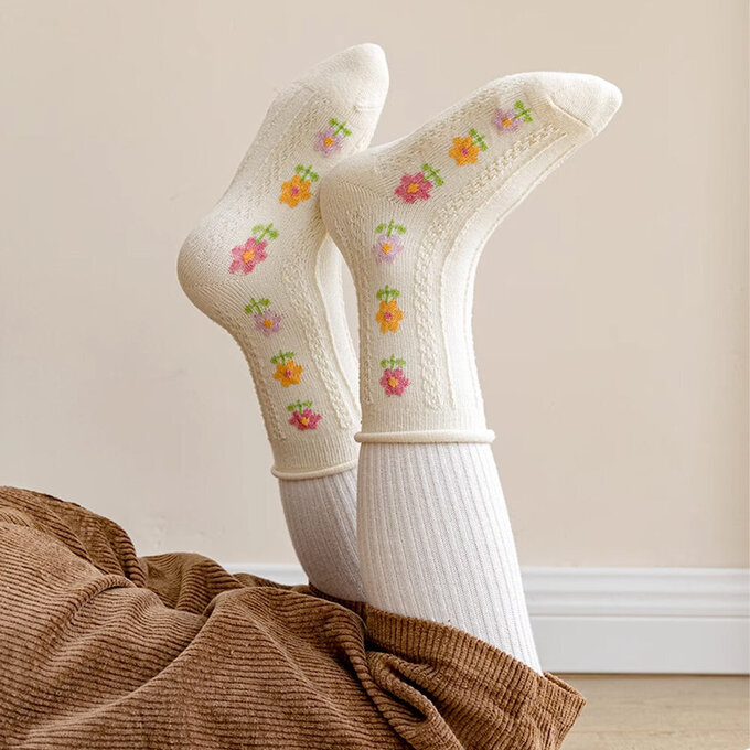 【腳ㄚ子】幼/兒童棉質中筒襪_小熊花園_ilbG011