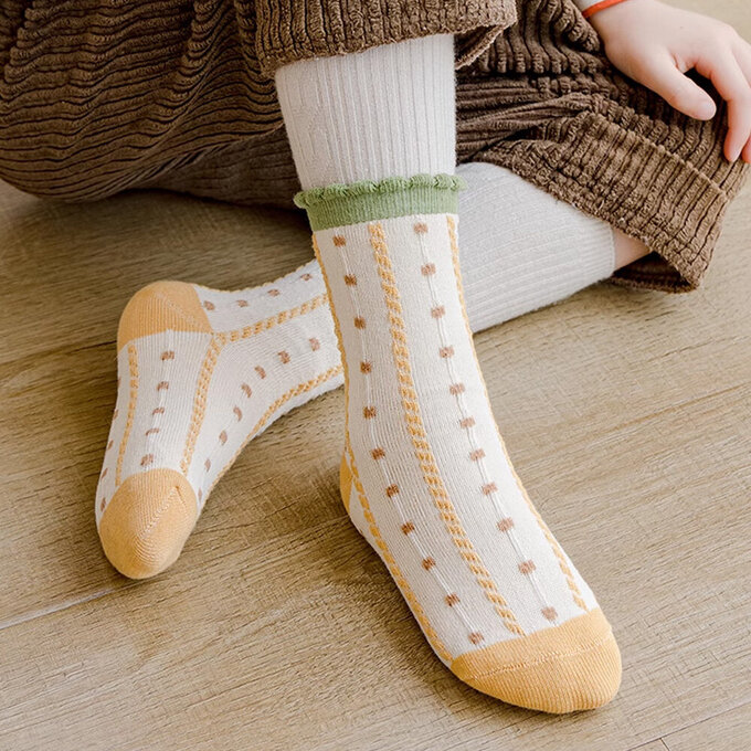 【腳ㄚ子】幼/兒童棉質中筒襪_小熊花園_ilbG011