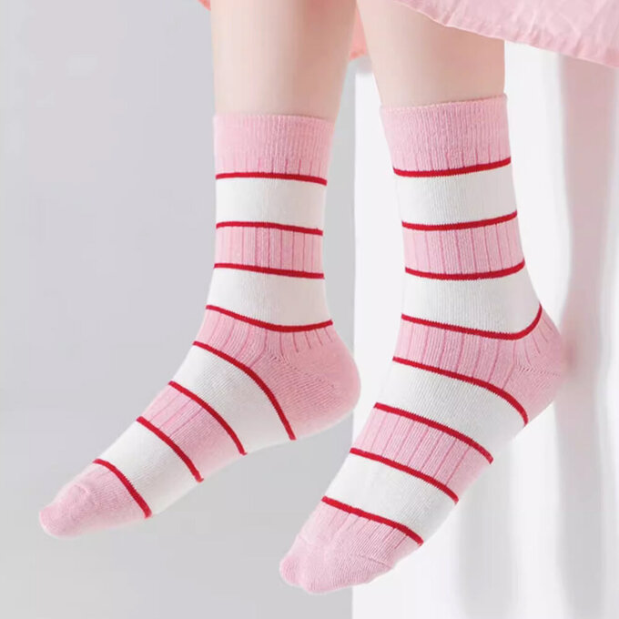 【腳ㄚ子】幼/兒童棉質中筒襪_甜心花花_ilbG013