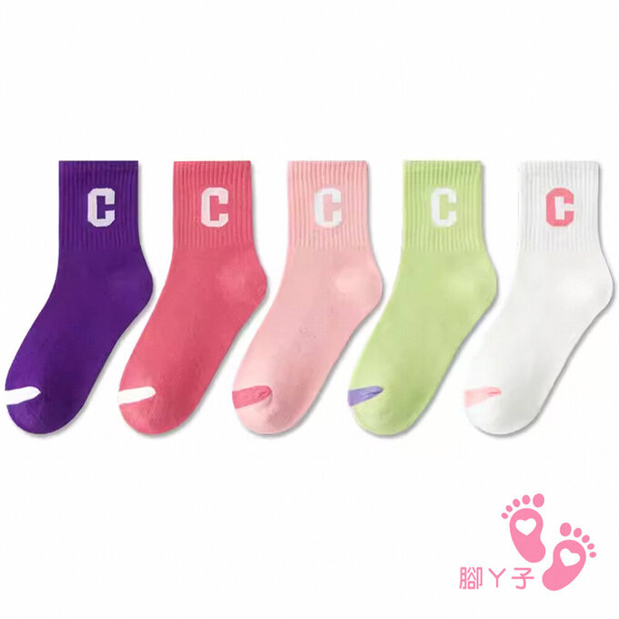 【腳ㄚ子】幼/兒童棉質中筒襪_運動女孩_ilbG014