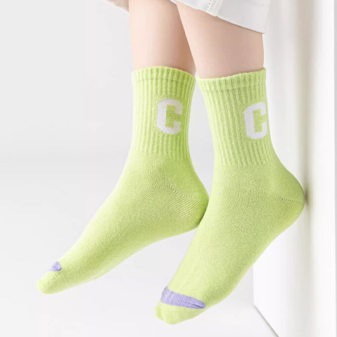 【腳ㄚ子】幼/兒童棉質中筒襪_運動女孩_ilbG014