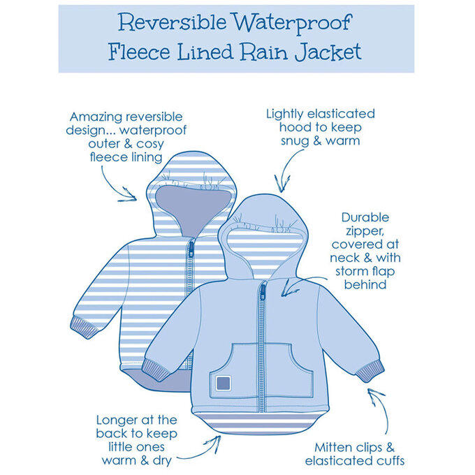 英國 JoJo Maman BeBe 雙面穿鋪棉防水保暖外套_海軍藍花卉_JJJK-E1264