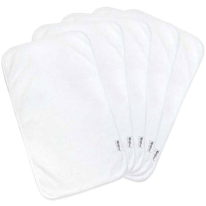 美國 green sprouts 小綠芽三層設計吸水/防水拍嗝巾/枕巾5入組_純白組_GS110101-WS