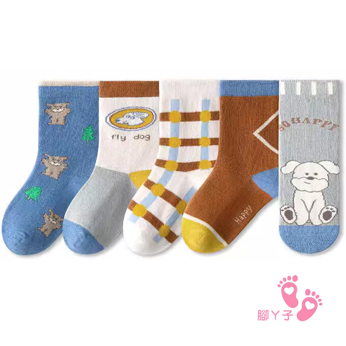 【腳ㄚ子】幼/兒童棉質中筒襪_雪納瑞_ilbB018