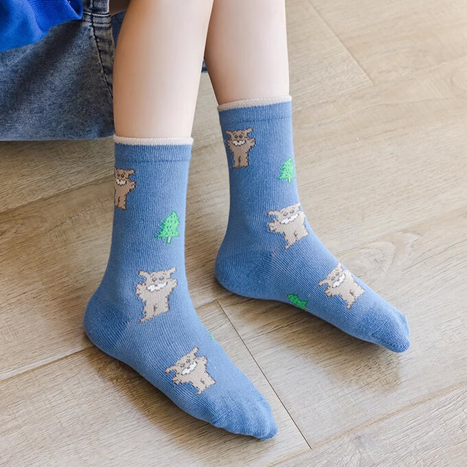 【腳ㄚ子】幼/兒童棉質中筒襪_雪納瑞_ilbB018