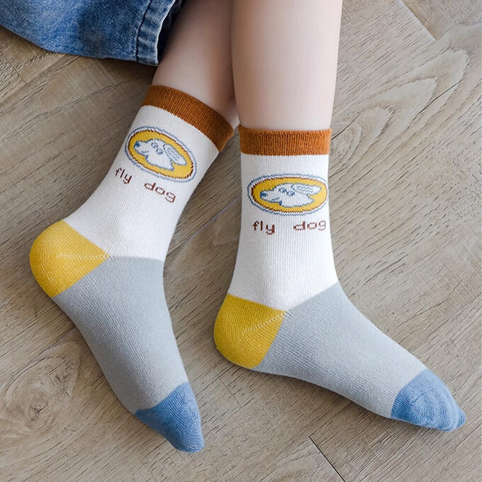 【腳ㄚ子】幼/兒童棉質中筒襪_雪納瑞_ilbB018