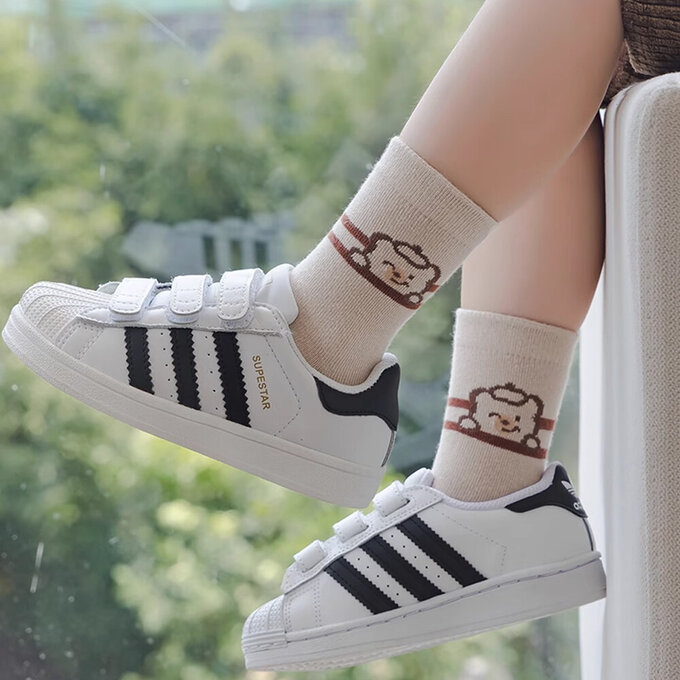 【腳ㄚ子】幼/兒童棉質中筒襪_小熊畫家_ilbB021