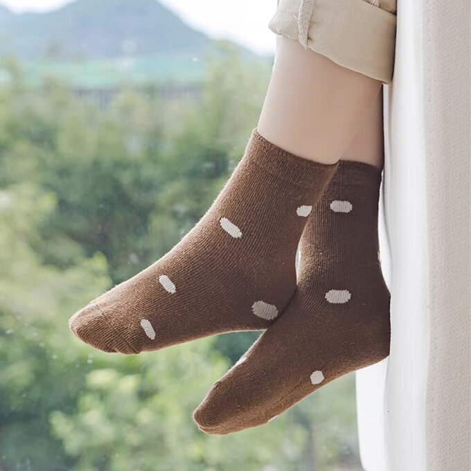 【腳ㄚ子】幼/兒童棉質中筒襪_小熊畫家_ilbB021