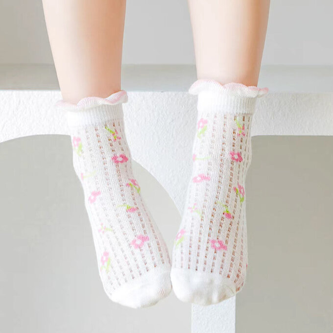 【腳ㄚ子】幼/兒童透氣網眼襪_兔兔公主_ilbF021