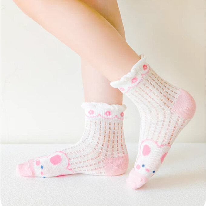 【腳ㄚ子】幼/兒童透氣網眼襪_兔兔公主_ilbF021
