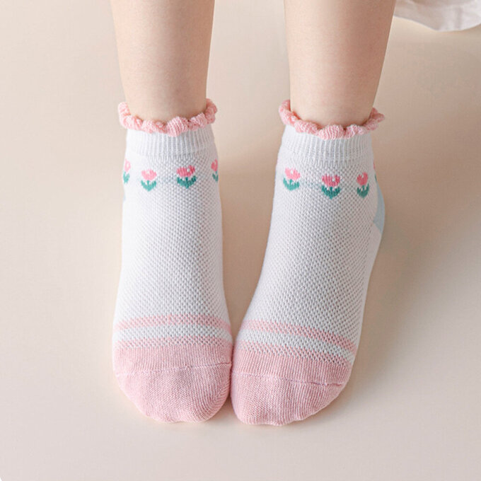 【腳ㄚ子】幼/兒童透氣網眼襪_櫻桃糖果_ilbF022