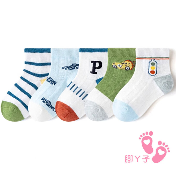 【腳ㄚ子】幼/兒童透氣網眼襪_F1賽車_ilbF023