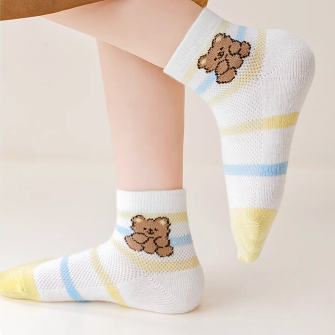 【腳ㄚ子】幼/兒童透氣網眼襪_小熊博士_ilbF025