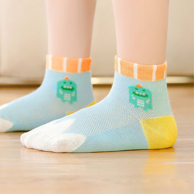 【腳ㄚ子】幼/兒童透氣網眼襪_萌龍世界_ilbF027