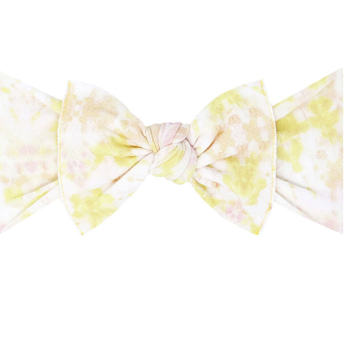 美國 baby bling 純手工極優雅細緻輕柔微彈性/毫無束縛感蝴蝶結髮帶/髮飾_印花經典款_白日夢(BBRK062)