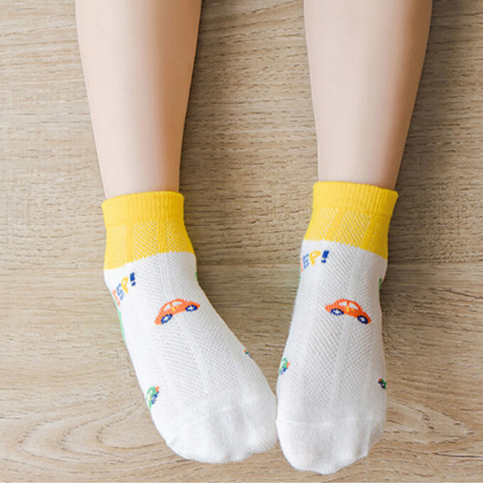 【腳ㄚ子】幼/兒童透氣網眼襪_彩虹之路_ilbF030