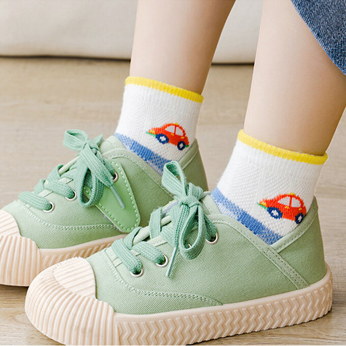 【腳ㄚ子】幼/兒童透氣網眼襪_彩虹之路_ilbF030