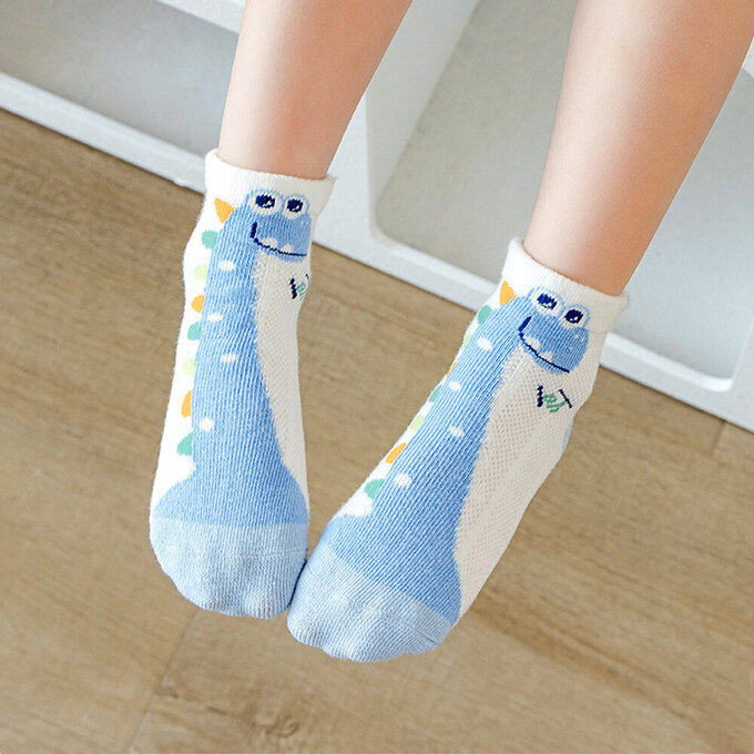 【腳ㄚ子】幼/兒童透氣網眼襪_海島恐龍_ilbF031