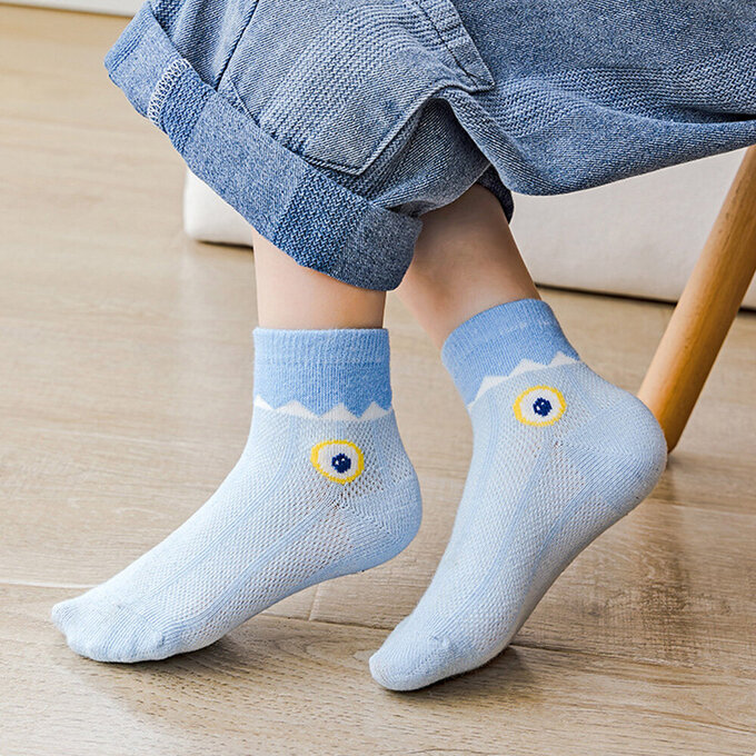 【腳ㄚ子】幼/兒童透氣網眼襪_海島恐龍_ilbF031