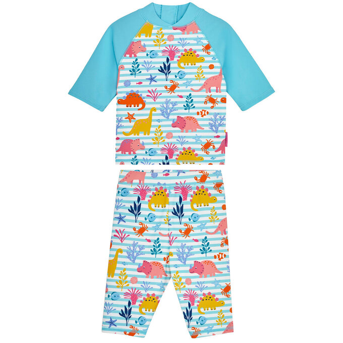 英國 JoJo Maman BeBe 嬰幼兒/兒童兩件式防曬泳裝_珊瑚礁_JJL1993