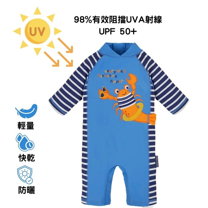 英國 JoJo Maman BeBe 嬰幼兒/兒童連身式防曬泳裝_海盜生活_JJL2012
