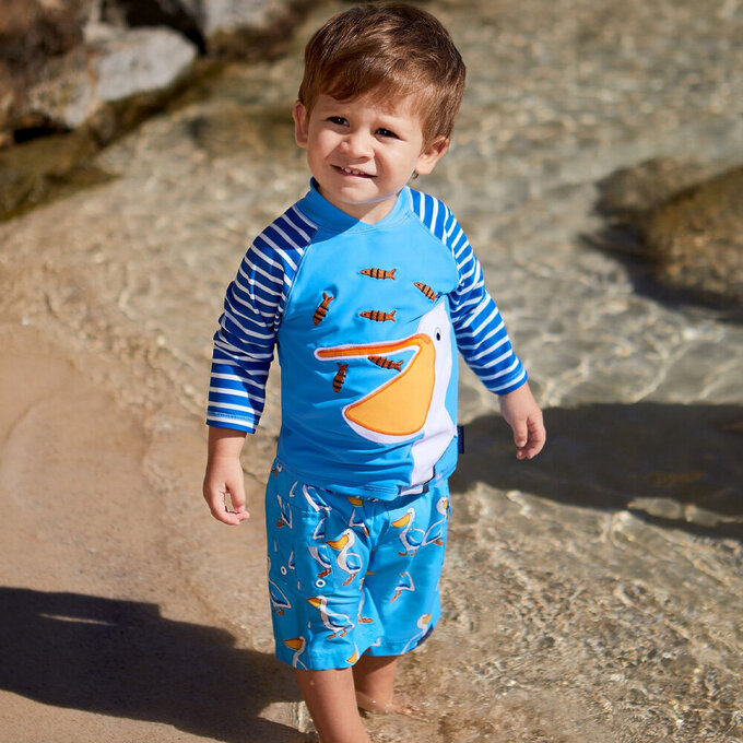 英國 JoJo Maman BeBe 嬰幼兒/兒童長版泳褲_大嘴鳥_JJL2016